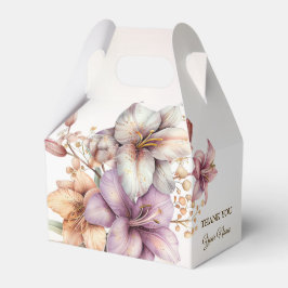 Caja Para Regalos Fiesta acuarela Boho Flores rosas elegantes