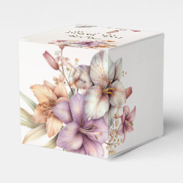 Caja Para Regalos Fiesta acuarela Boho Flores rosas elegantes