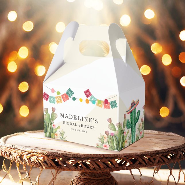 Caja Para Regalos Fiesta acuarela Cactus Ducha Mexicana de Novias (Subido por el creador)