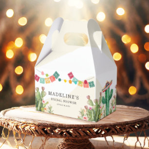 Caja Para Regalos Fiesta acuarela Cactus Ducha Mexicana de Novias