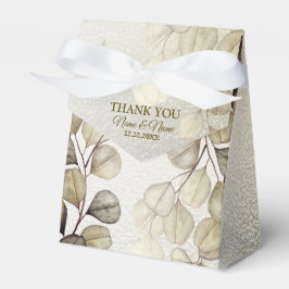 Caja Para Regalos Fiesta acuarela Eucalipto Dorado Foliage Brillante