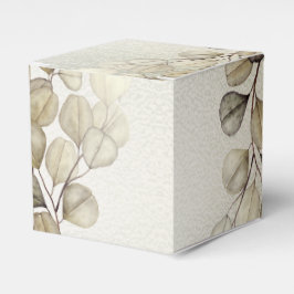 Caja Para Regalos Fiesta acuarela Eucalipto Dorado Foliage Brillante