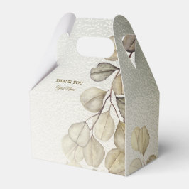 Caja Para Regalos Fiesta acuarela Eucalipto Dorado Foliage Brillante