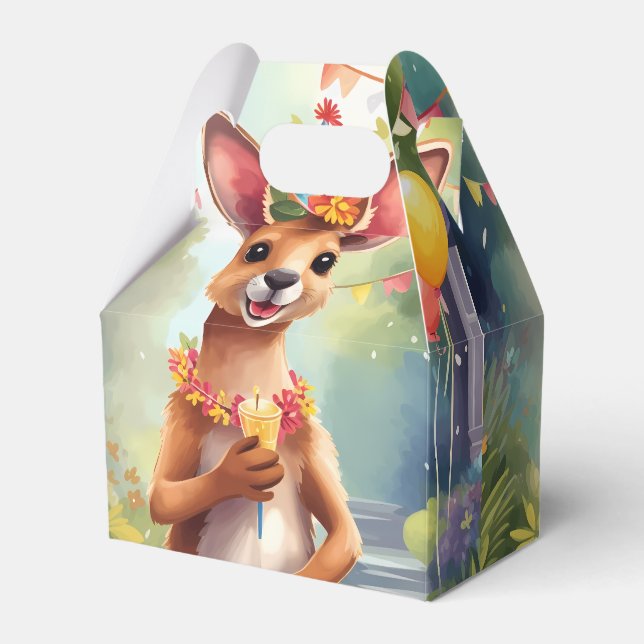 Caja Para Regalos Fiesta Animal Cute Kangaroo v2 | (Front Side)