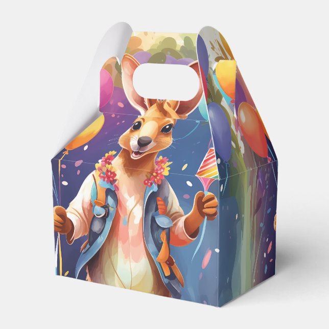 Caja Para Regalos Fiesta Animal Cute Kangaroo v3 | (Front Side)