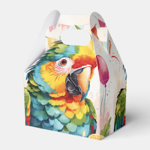 Caja Para Regalos Fiesta Animal Cute Parrot v1  