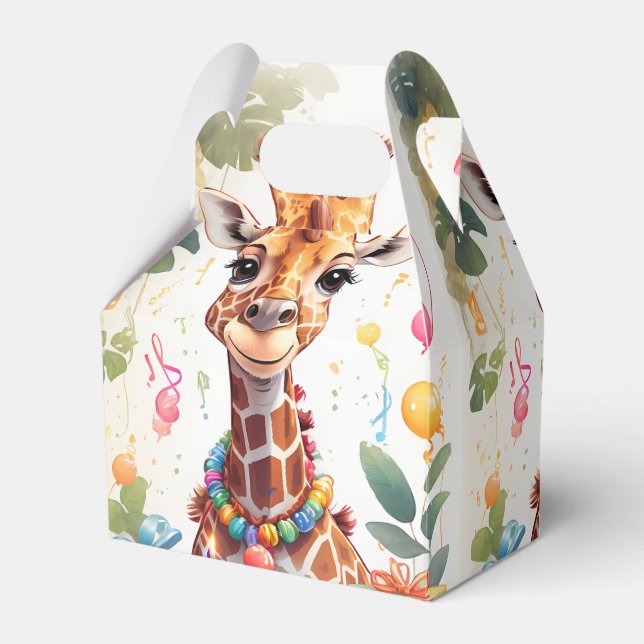 Caja Para Regalos Fiesta Animal Giraffe v1 | (Front Side)
