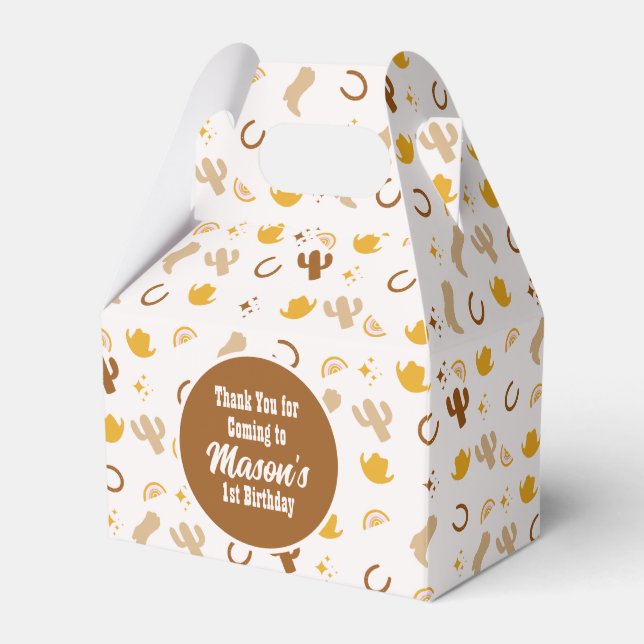 Caja Para Regalos Fiesta arcoiris bohemiana de cumpleaños Noche (Front Side)