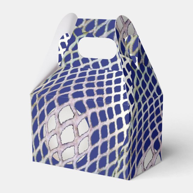 Caja Para Regalos Fiesta azul del equipo de Lacrosse (Front Side)