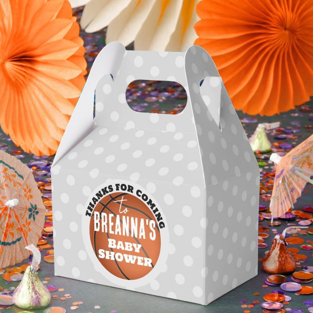 Caja Para Regalos Fiesta Baby Shower de baloncesto (Basketball Baby Shower Favor Boxes)
