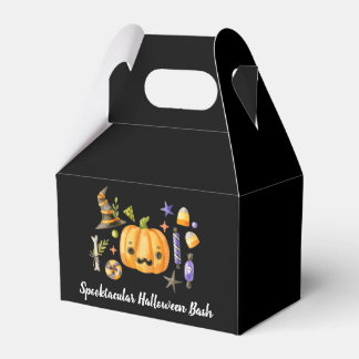 Caja Para Regalos Fiesta Bash de Halloween Spooktacular de calabaza 
