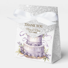 Caja Para Regalos Fiesta Cake Lavender Floral acuarela Elegante