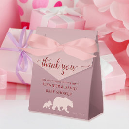 Caja Para Regalos Fiesta Chica Rústico De Oso Gracias