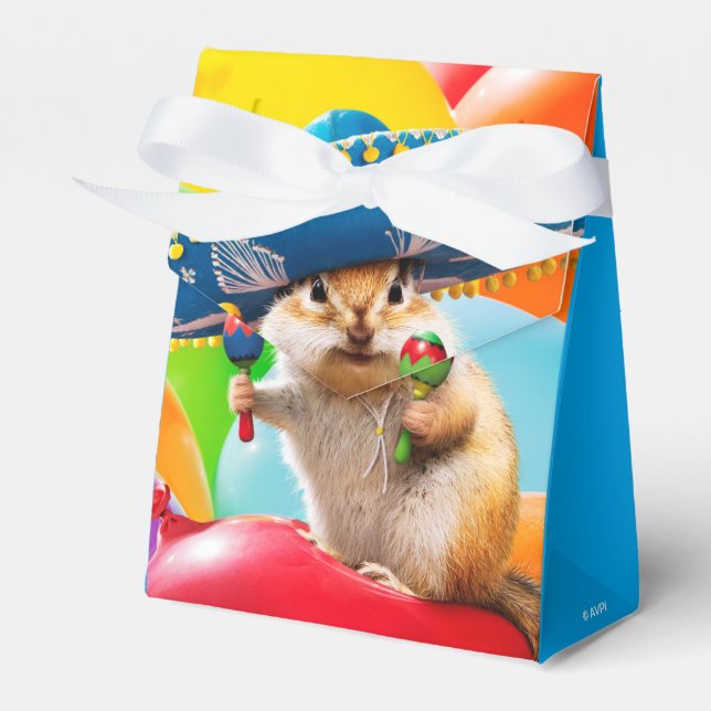Caja Para Regalos Fiesta Chipmunk En Sombrero (Front Side)