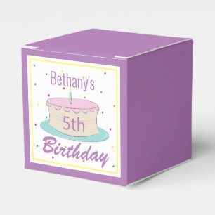 Caja Para Regalos Fiesta colorido de la torta de cumpleaños de los