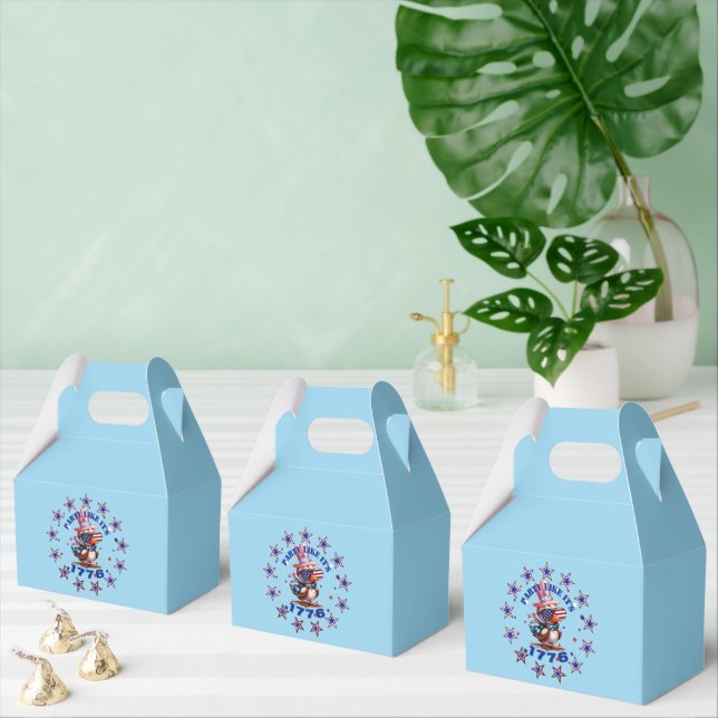 Caja Para Regalos Fiesta como su águila estadounidense 1776 y su ban (Múltiple)