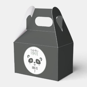 Caja Para Regalos Fiesta como un panda colorido y brillante cumpleañ