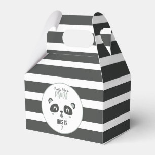 Caja Para Regalos Fiesta como un panda colorido y brillante cumpleañ