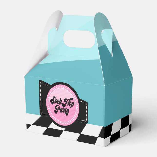 Caja Para Regalos Fiesta Cute Sock Hop Cincuenta (Reverso)