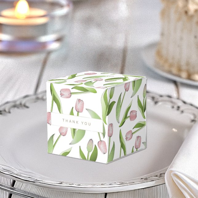 Caja Para Regalos Fiesta de agradecimiento de flores de tulipán rosa (Subido por el creador)
