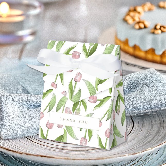 Caja Para Regalos Fiesta de agradecimiento de tulipanes rosas modern (Subido por el creador)