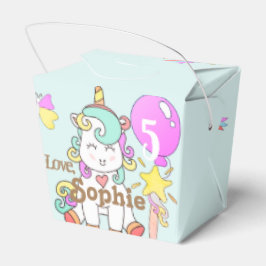 Caja Para Regalos Fiesta de agradecimiento de unicornios mágicos lin