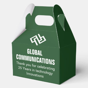 Caja Para Regalos Fiesta de aniversario de negocio cibernético verde