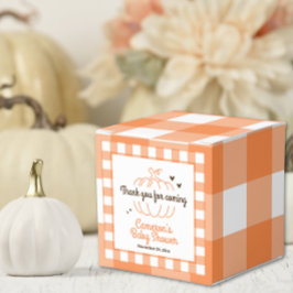 Caja Para Regalos Fiesta de Baby Shower de Calabacita Dulce Naranja