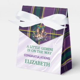 Caja Para Regalos Fiesta de Baby Shower de Géminis del Zodiaco 3"w x