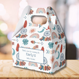 Caja Para Regalos Fiesta de Bebé Bohemio Neutral Personalizada