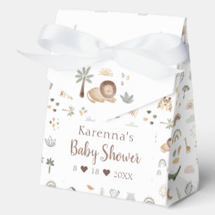 Caja Para Regalos Fiesta de Bebé con Acuarela Boho Safari