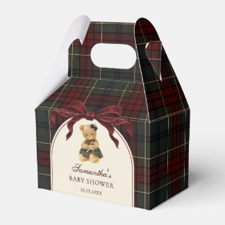 Caja Para Regalos Fiesta de Bebé de Navidad con Oso de Peluche de La
