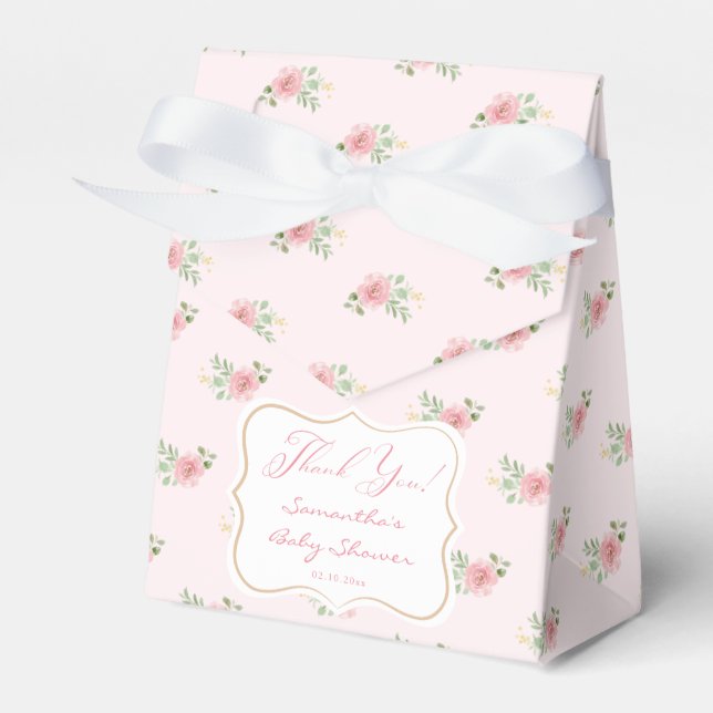 Caja Para Regalos Fiesta de Bebé del Partido del Té (Front Side)