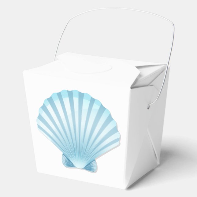 Caja Para Regalos Fiesta de bodas con elegancia azul de Shell Beach  (Anverso)