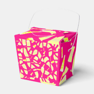 Caja Para Regalos Fiesta de bonito amarillo anaranjado rosa meloso