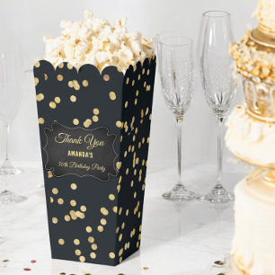 Caja Para Regalos Fiesta de brillo amarillo de oro negro
