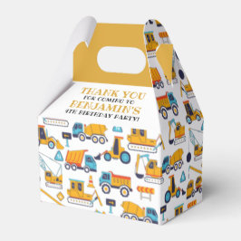 Caja Para Regalos Fiesta de Camión de Cumpleaños de Construcción