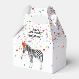 Caja Para Regalos Fiesta de cebra - Animales en la fiesta de cumplea