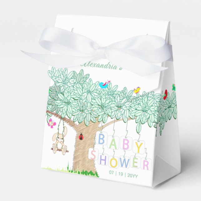 Caja Para Regalos Fiesta de celebración de Baby Shower Spring Garden (Front Side)