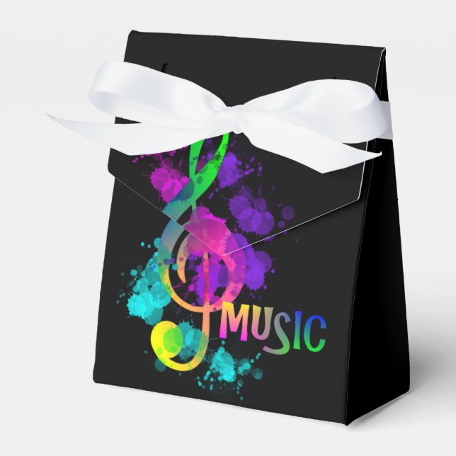 Caja Para Regalos Fiesta de celebraciones con temas musicales person (Front Side)