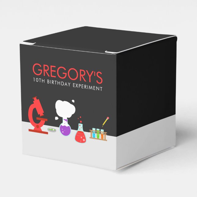 Caja Para Regalos Fiesta de Ciencias Infantiles (Costado Anverso)