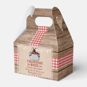 Caja Para Regalos Fiesta de Compromiso Rústica de Langostinos