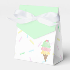 Caja Para Regalos Fiesta de Crema de Hielo Verde