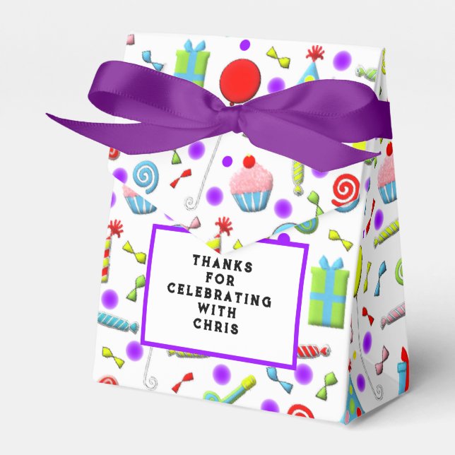 Caja Para Regalos Fiesta de cumpleaños (Front Side)