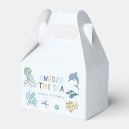 Caja Para Regalos Fiesta de cumpleaños 1 azul de Ocean Creature