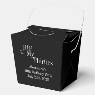 Caja Para Regalos Fiesta de cumpleaños 40 RIP 30s