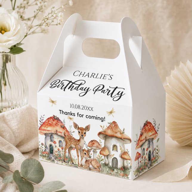 Caja Para Regalos Fiesta de Cumpleaños Animales del Bosque Boho (Subido por el creador)