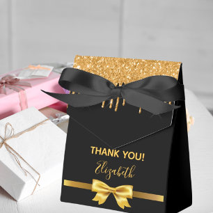 Caja Para Regalos Fiesta de cumpleaños arco negro gracias