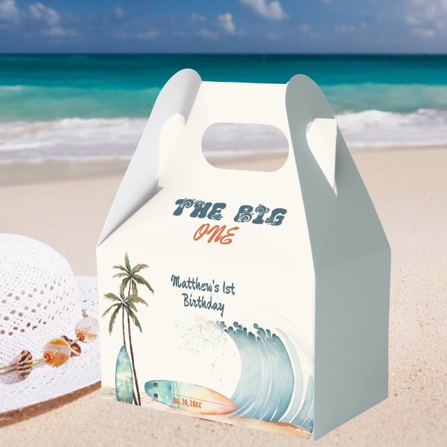 Caja Para Regalos Fiesta de cumpleaños Beach Wave Surf The Big One (Subido por el creador)