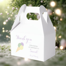 Caja Para Regalos Fiesta de cumpleaños colorida en el helado Scoop P